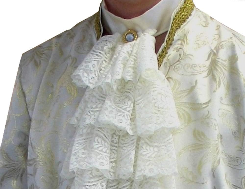 shoperama Elegant jabot made of lace with gemstone, lace jabot, steampunk, baroque, vampire