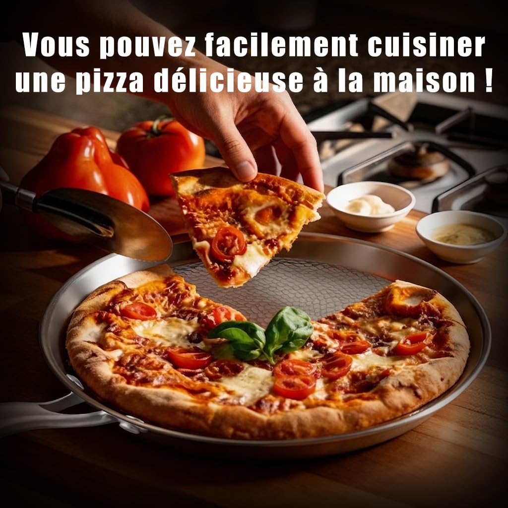 Générique Titane Poêle à crêpes，Pot à Crêpière en Titane de 12 Pouces,avec Poignée Amovible, sans PTFE et PFOA, adapté aux Fours, aux Lave-vaisselle et à tous les Types de Fourneaux