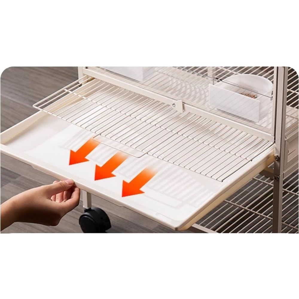 Jaula para pájaros, Jaula para Loros, Jaula Grande para Loros, casa Ampliable, apilable, Villa, Capacidad para Mantener pájaros, Jaula de Viaje para pájaros
