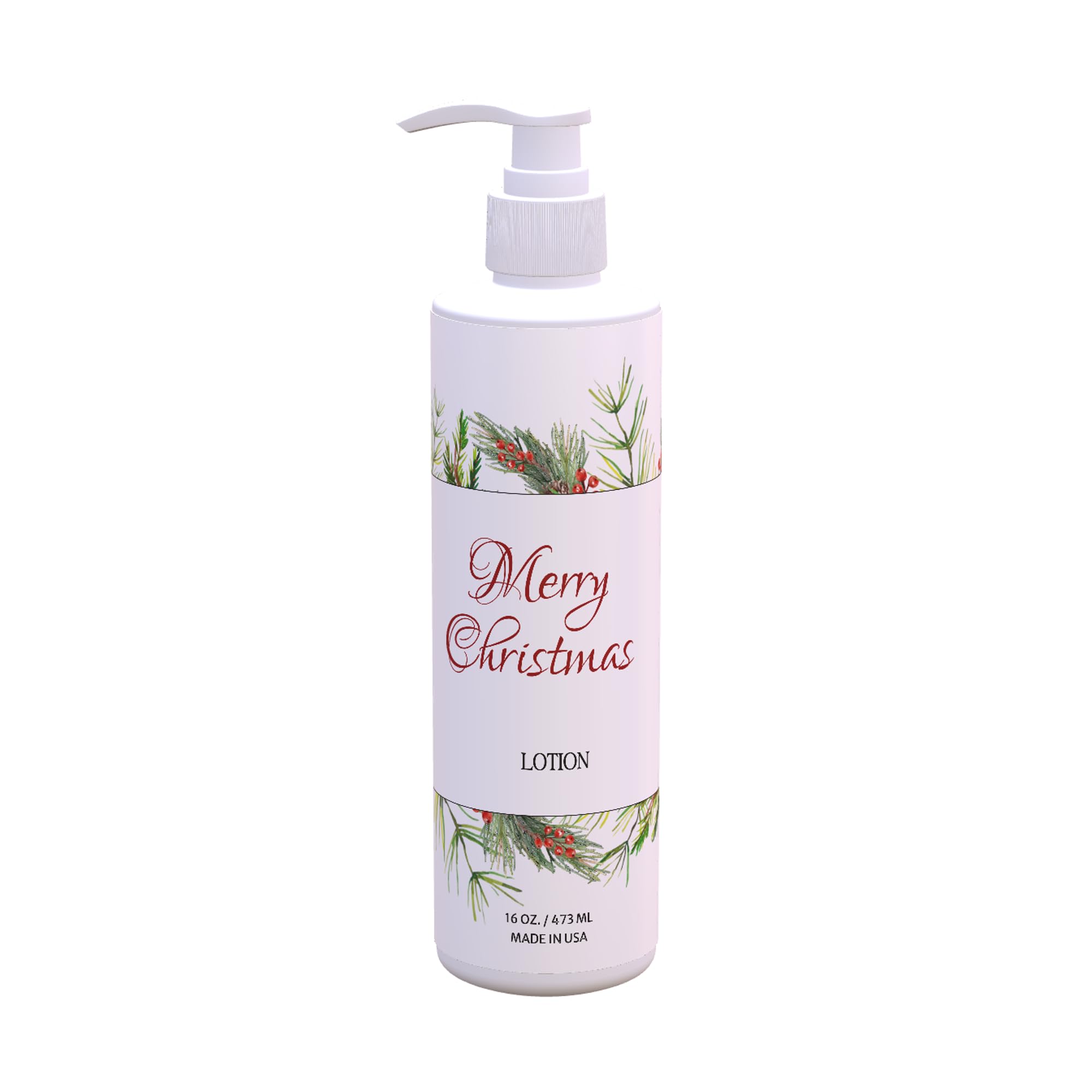 Christmas Hand Body Lotion Twigs Design Fresh Green Tea Lemon Scent 12 Pack 16 oz Pump Bottles Holiday