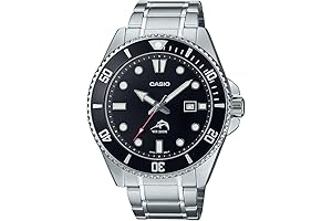 CASIO Classic Diver Stainless Steel Watch Date Indicator for Men - MDV-106DD-1A1VCF