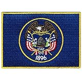 Utah State Flag Embroidered Patch Iron-On UT Emblem
