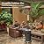 EAST OAK 55,000 BTU Propane Patio Heater with Round Table & Stainless Steel Burner, Outdoor Heater with Wheels, Ideal For Large Patios, Gardens, Outdoor Events, Commercial Use, Carbon Black
