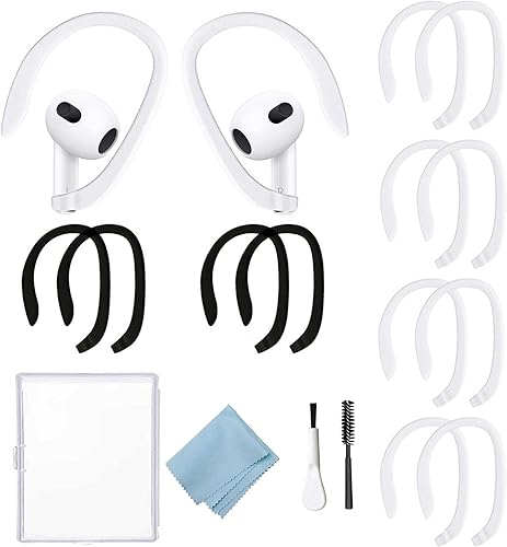 Miniatura 1 de Ganchos para los oídos para AirPods 3, 3 pares profesionales de silicona anticaídas compatibles con Apple AirPods 1, 2, 3 y AirPods Pro (2W1B)