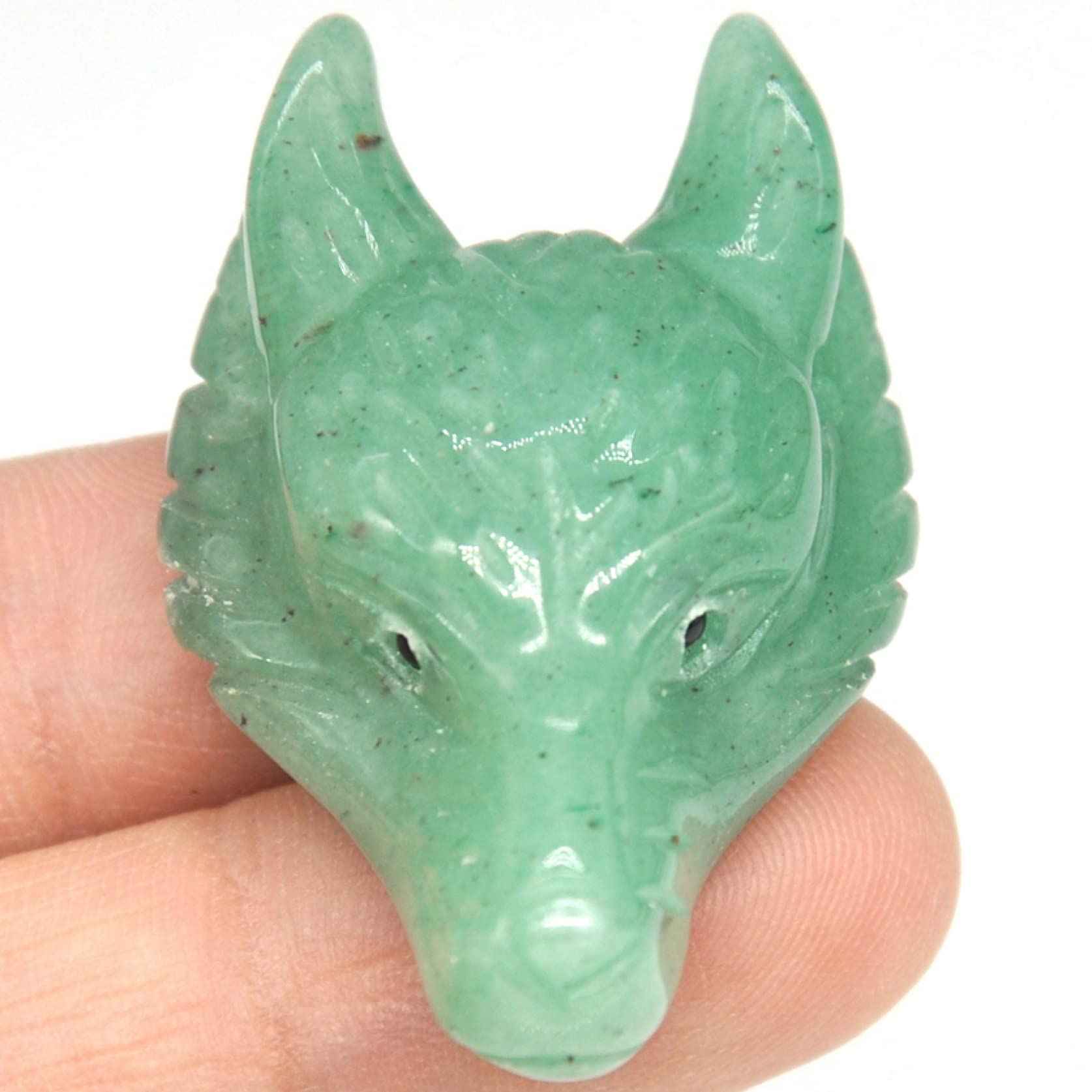 Amazon.co.jp: 天然石オオカミの頭のペンダント diy 手工芸品