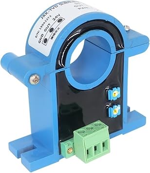 Hall Current Sensor 0-50A 100A 500A DC Current Detection 4-20mA 0-20mA 0-5V 10V Output Open Loop Perforated Current Transmitter50mm Bule,DC0-50A_4-20MA Output Blue