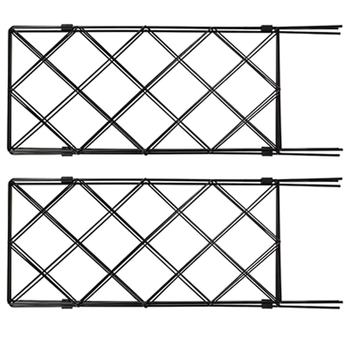 Treillis en fer noir pliable et robuste tuteur de jardin pour plante grimpante