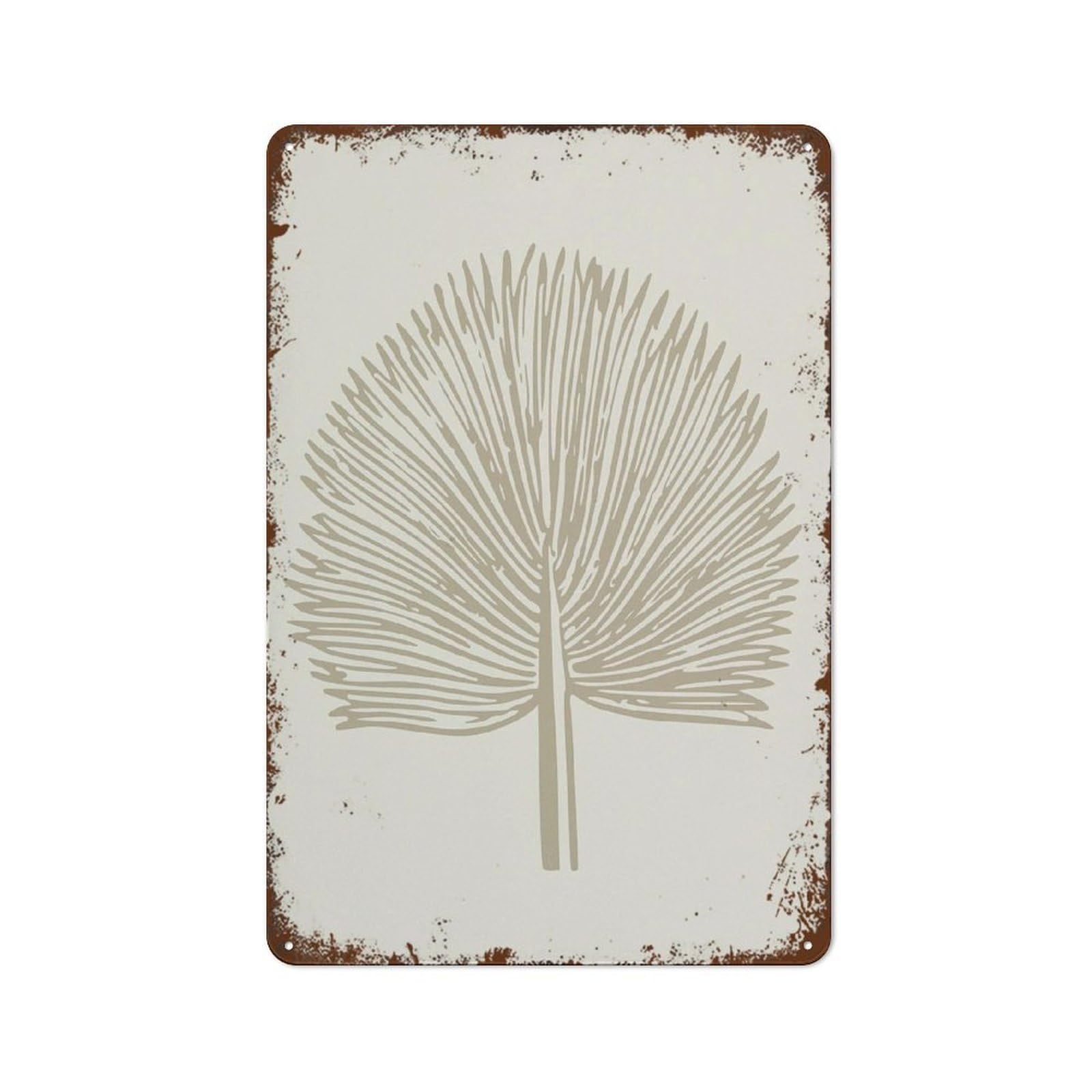 Palm Tree Coastal Minimalist Home Farmhouse Wall Art Sign 8x12 inch
