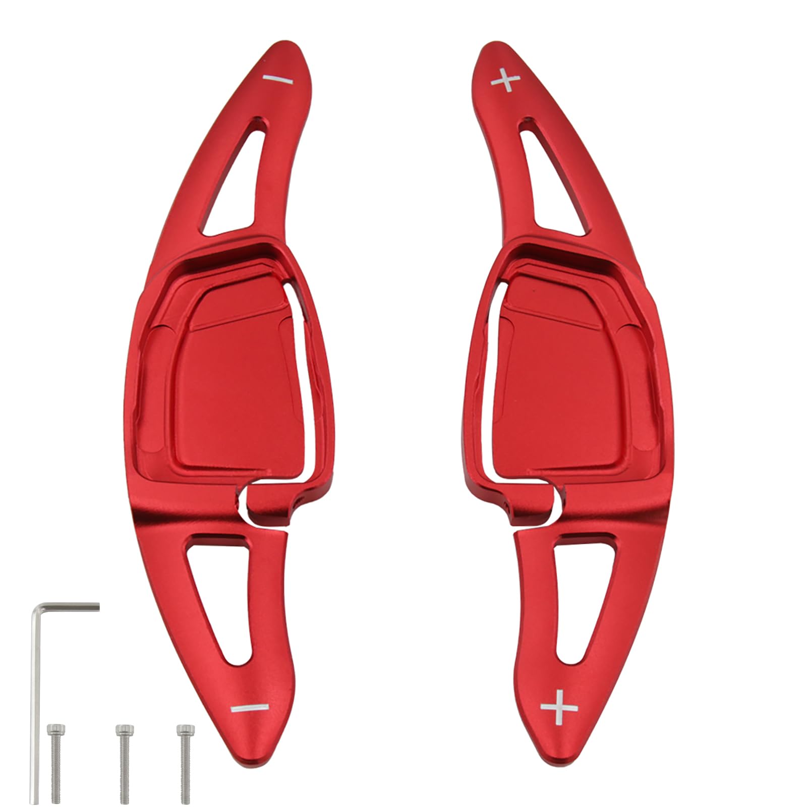 Aluminum Steering Wheel Shift Paddle Extensions for Audi RS5/RS7/RS6 Avant(2021-2025), e-tron GT/RS e-tron GT/RS3(2022-2025) Auto Accessories（red）