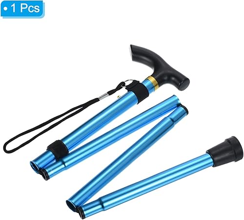 Miniatura 3 de PATIKIL Bastones de trekking, bastón plegable telescópico plegable de aleación de aluminio de bloqueo rápido para senderismo al aire libre caminar