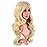 MapofBeauty 24 Inch/60 cm Charming Synthetic Long Wavy Side Bangs Women Party Anime Cosplay Wig (Mixed Golden)