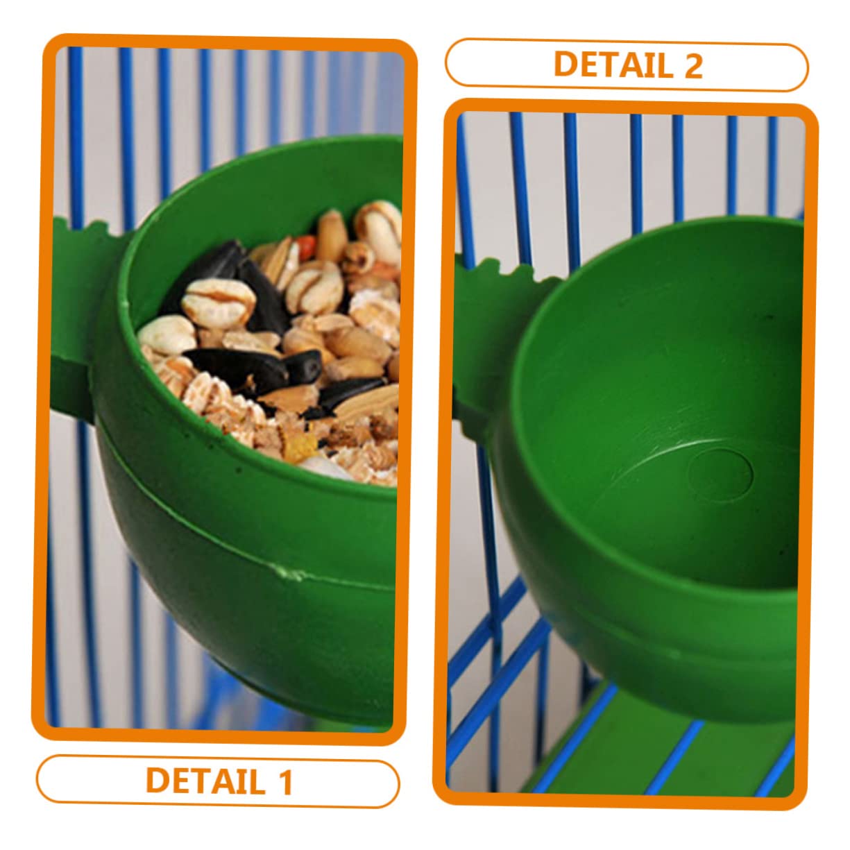 Pack De 25 Comederos Para Pájaros - Dispensador Colgante Con Clip Para Jaulas De Periquitos, Canarios Y Pequeños Roedores