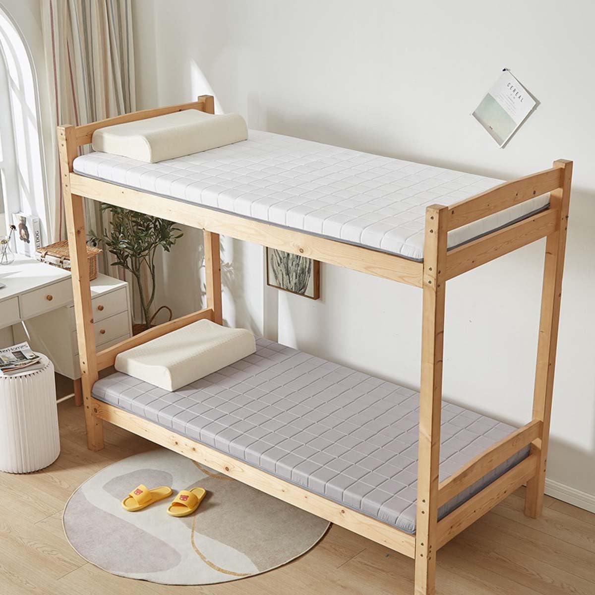 Danchen Japanische Futon-Matratze, faltbare Tatami-Matte, Schlafunterlage für Boden, Gäste, Schlafsäle, Lounge, Camping, extra weich und tragbar (Doppelbett 120 x 200 cm, Bär)