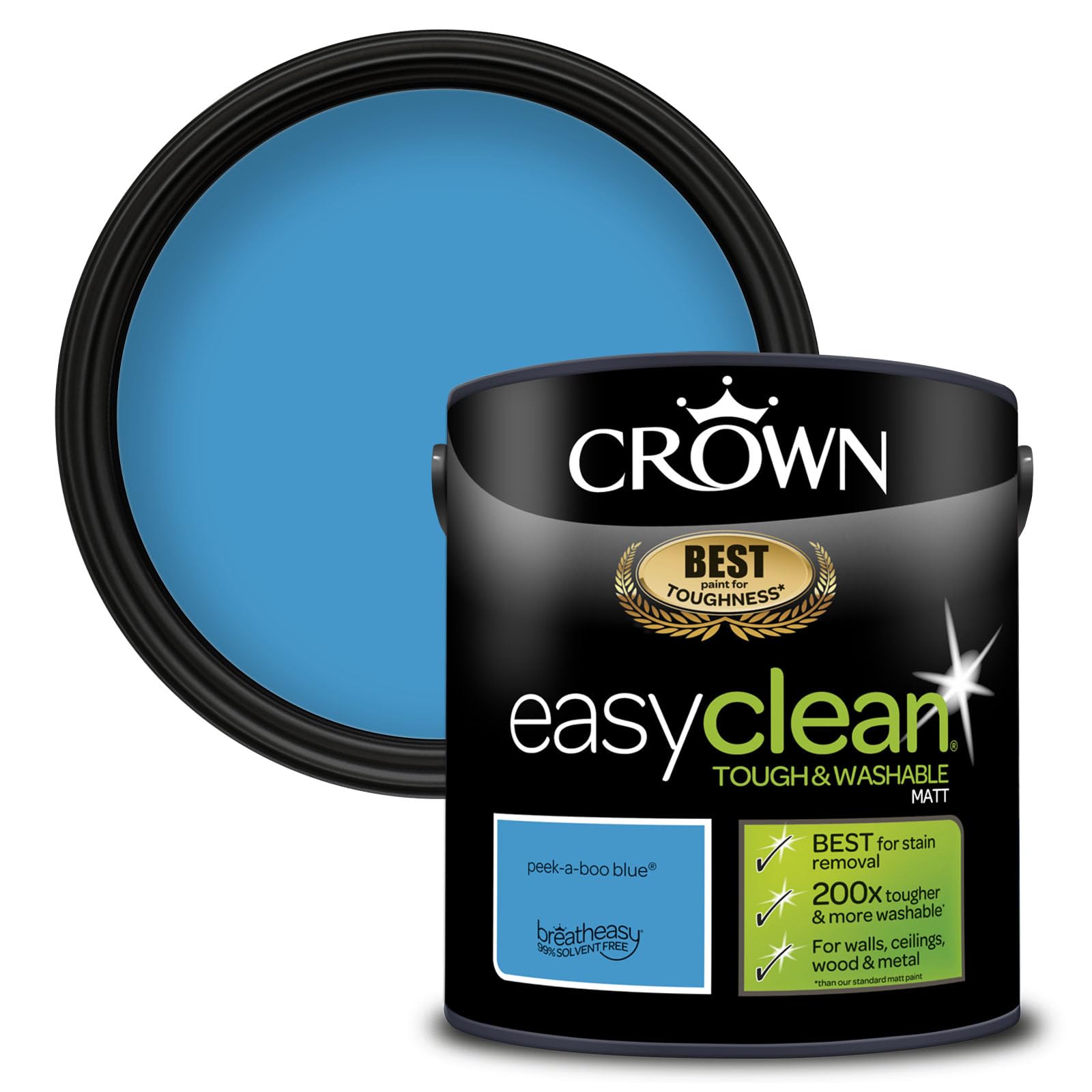 Crown Peek-a-boo Blue® 2.5L easyclean® Matt Emulsion
