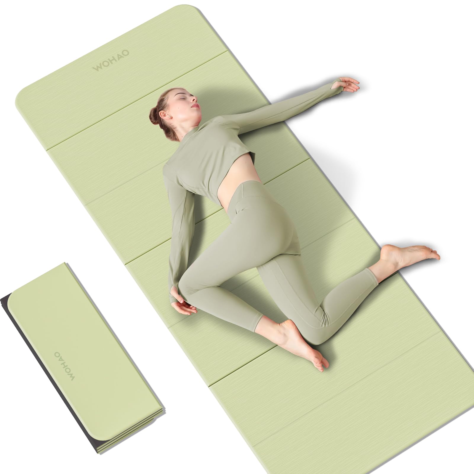 7-Fold Yoga Mat 70x24 - 1 2 Inch Thick Folding Exercise Mat Compact Non-Slip TPE Mat for Travel