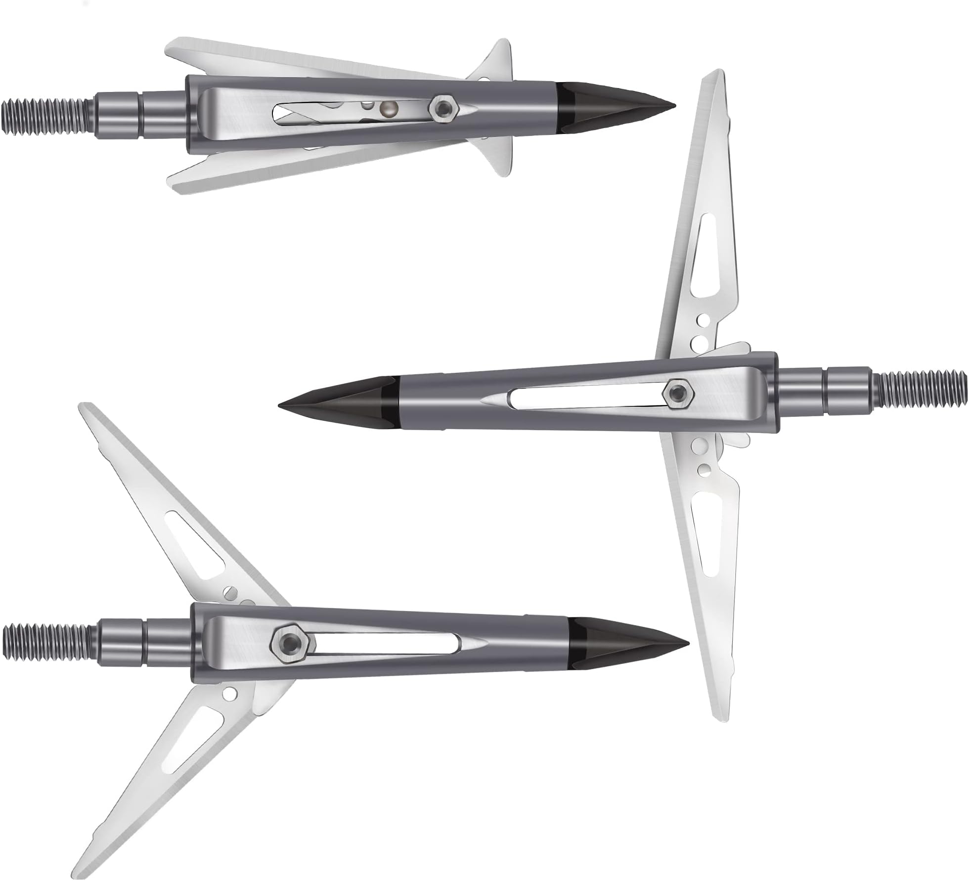 Crossbow Broadheads 100 Grain Hybrid Tip Broadhead with Shock Collar Technology (6 Pack)