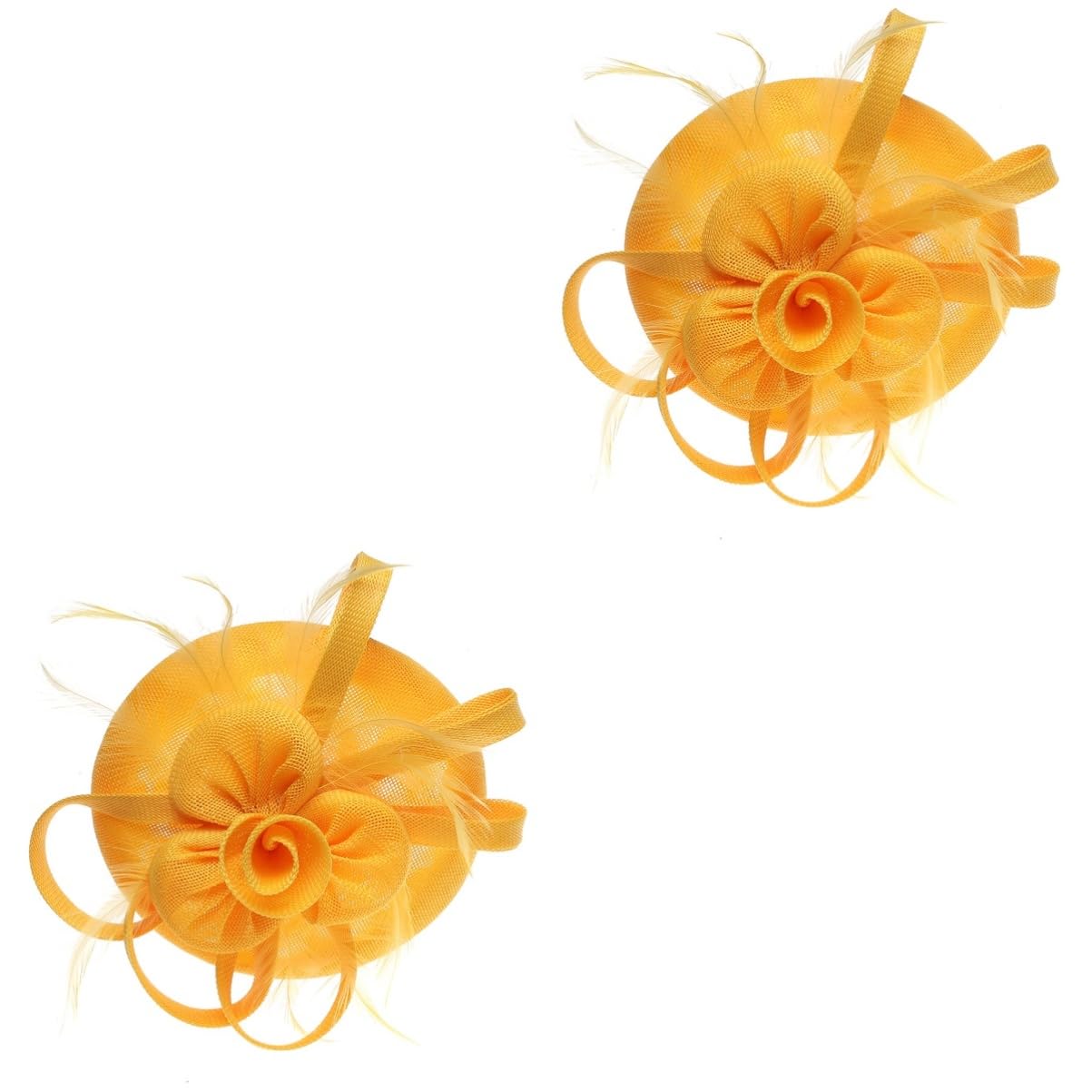 Didiseaon 2 Piezas Horquilla Con Diadema De Decoración Floral Banda De Pelo De Flores Diademas Para Niñas Diadema De Maquillaje Sombrero De Copa Pluma Lino De Imitación
