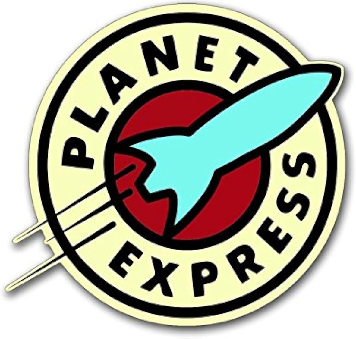 Planet Express Logo Shaped Sticker (Alien Earth Mail Delivery Panex TV Show Vinyl Funny Nerd Decal for Cars, Trucks, Laptops (3 inch)