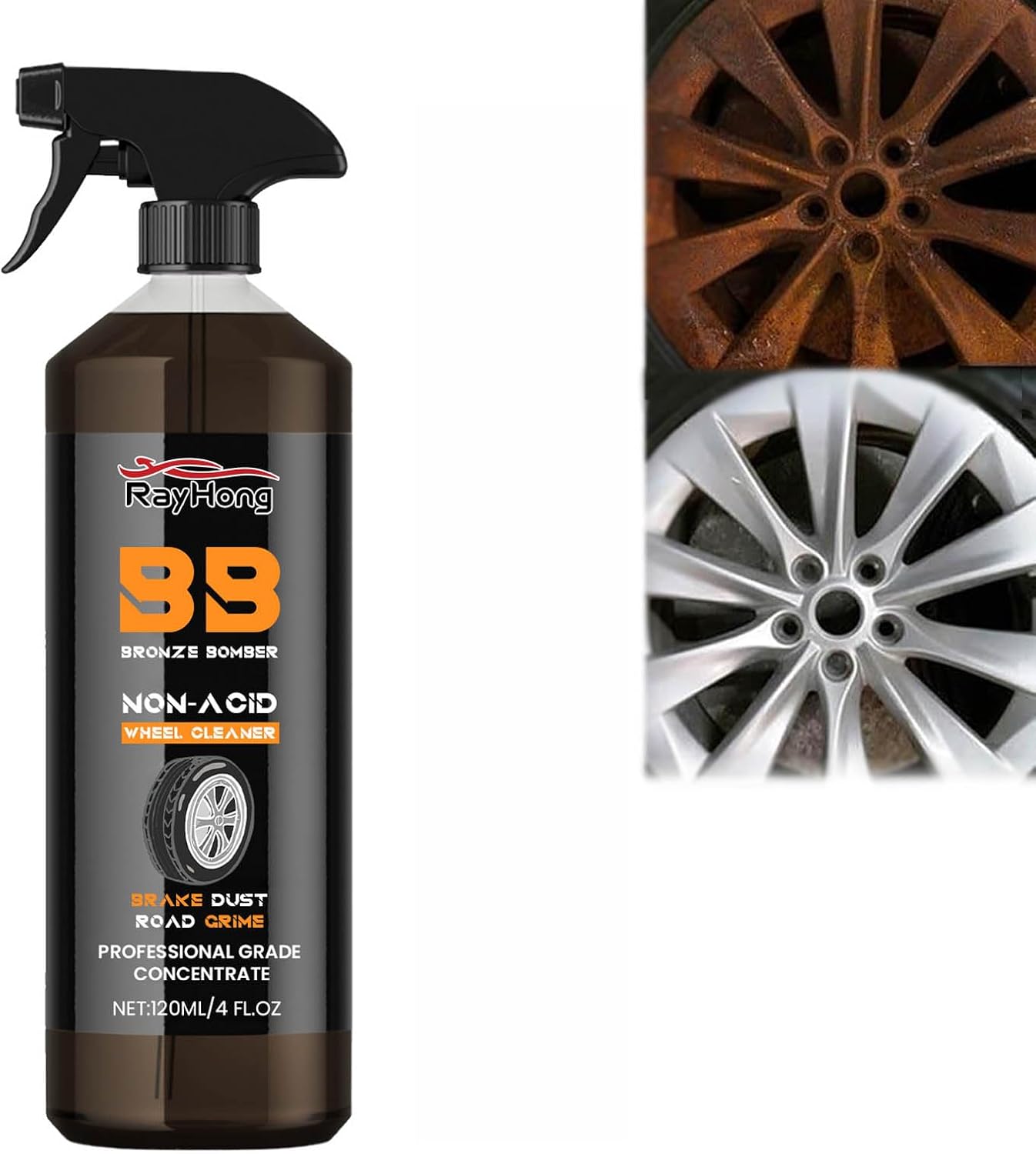 Bronze Bomber NonAcid Wheel Cleaner, 2024 New Powerful