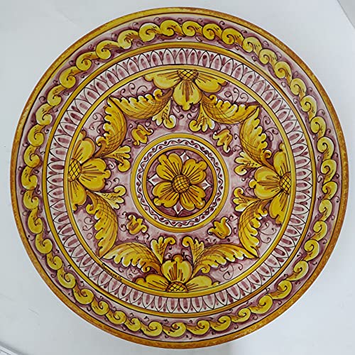 ceramica Piatto Centro tavola - Antiche Ceramiche di Santo Stefano di Camastra by Ceramiche Serravalle interamente realizzato a mano