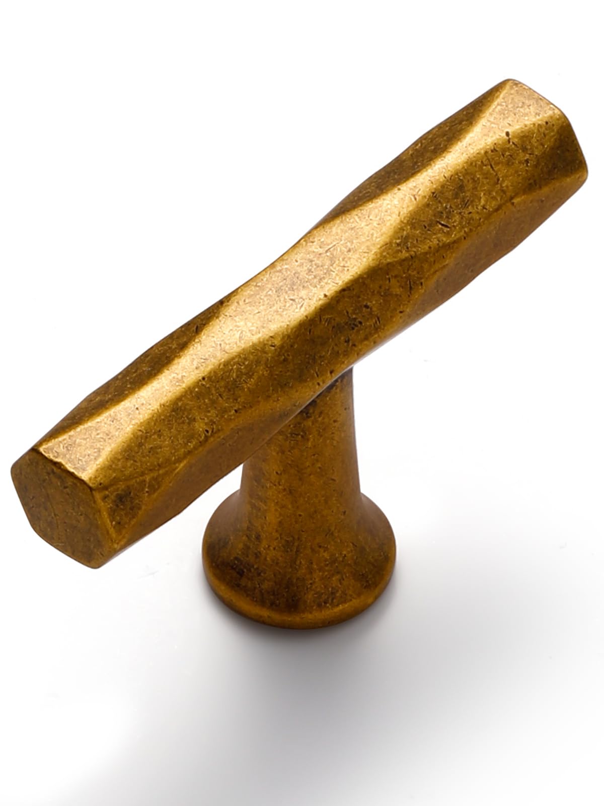 JIASENBAO Antique Brass Cabinet Knobs 5 Pack Hammered Vintage Cabinet Pulls Decorative Kitchen Drawer Dresser Cupboard Bathroom Vanity Cabinet Handles