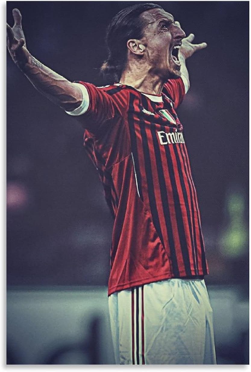 Amazon ズラタンイブラヒモビッチポスター装飾絵画壁アートワーク写真プリントリビングルーム壁画キャンバス絵画装飾ポスター12 18インチ 30 45cm ウォールステッカー オンライン通販