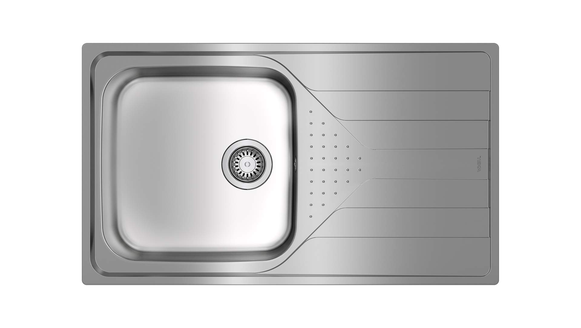TEKA Fregadero Encastrado 1 Cubeta Acero Inoxidable 190mm Reversible Mueble 50cm Universe 50 T-XP 1C 1E Plus