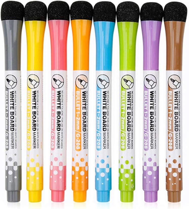 Friendsty 消去可能マーカー 8個磁気乾式消去可能マーカー低臭ホワイトボードマーカー 商舗