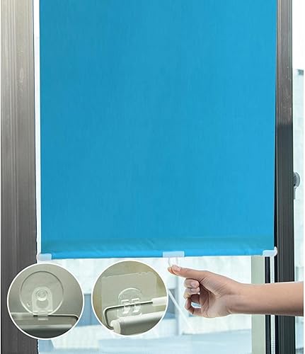 Miniatura 9 de Persianas enrollables opacas con ventosas, cortinas opacas sin taladrar, persianas enrollables retráctiles para ventanas y puertas, protector