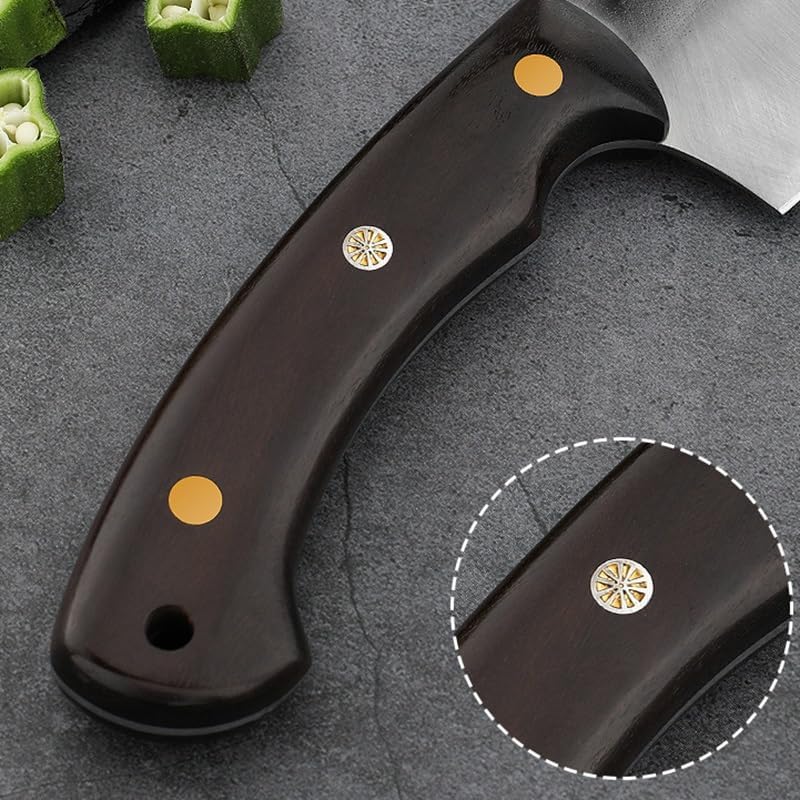Meat Cleaver,Cleaver Knife 8 Inch Forged Kitchen Knife Butcher Versatile Cleaver Chopping Cutting Slicing Filleting Knives Meat Fish Vegetable Cutter Cooking Tool