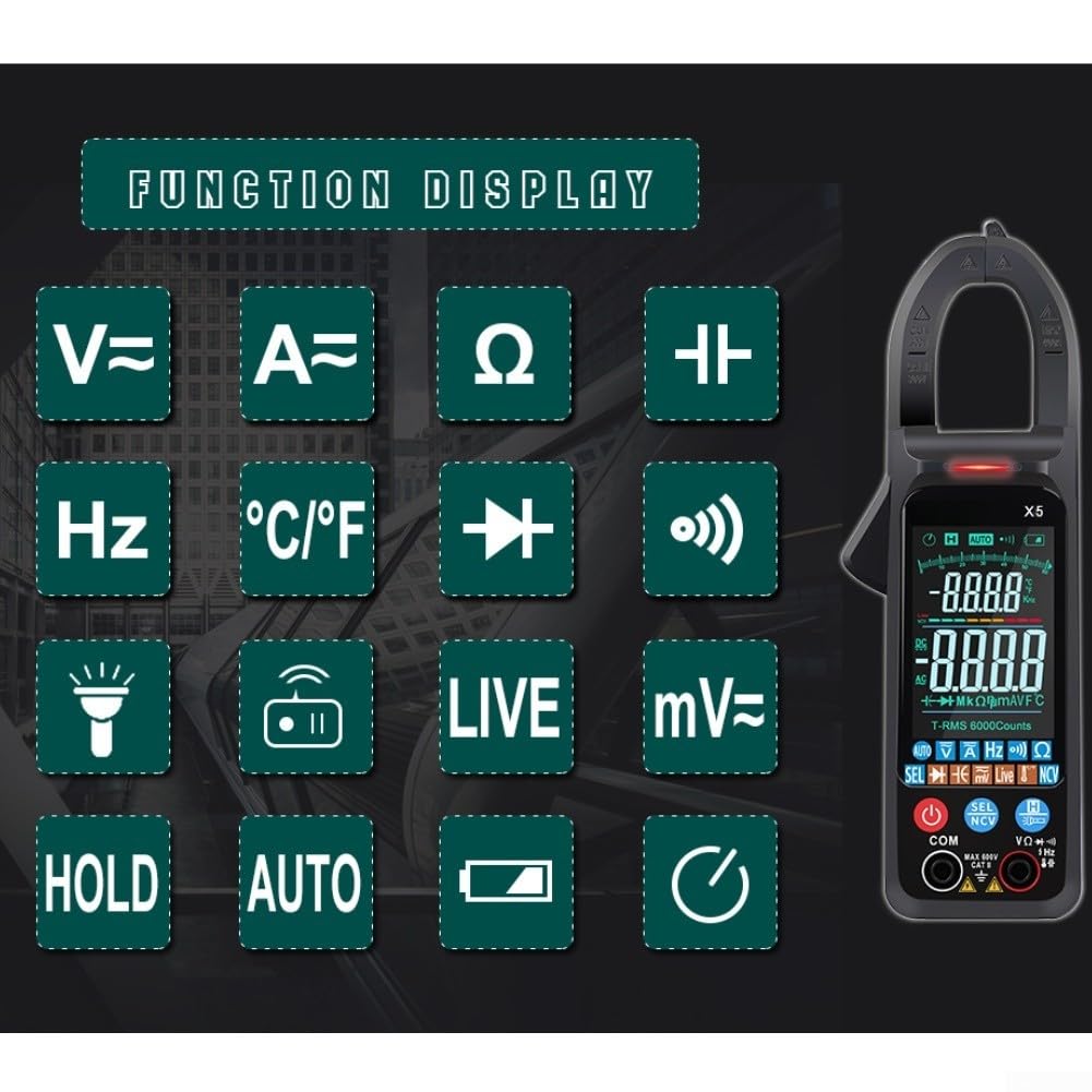 Pinza Amperometrica AC/DC 6000 Count Auto Range
