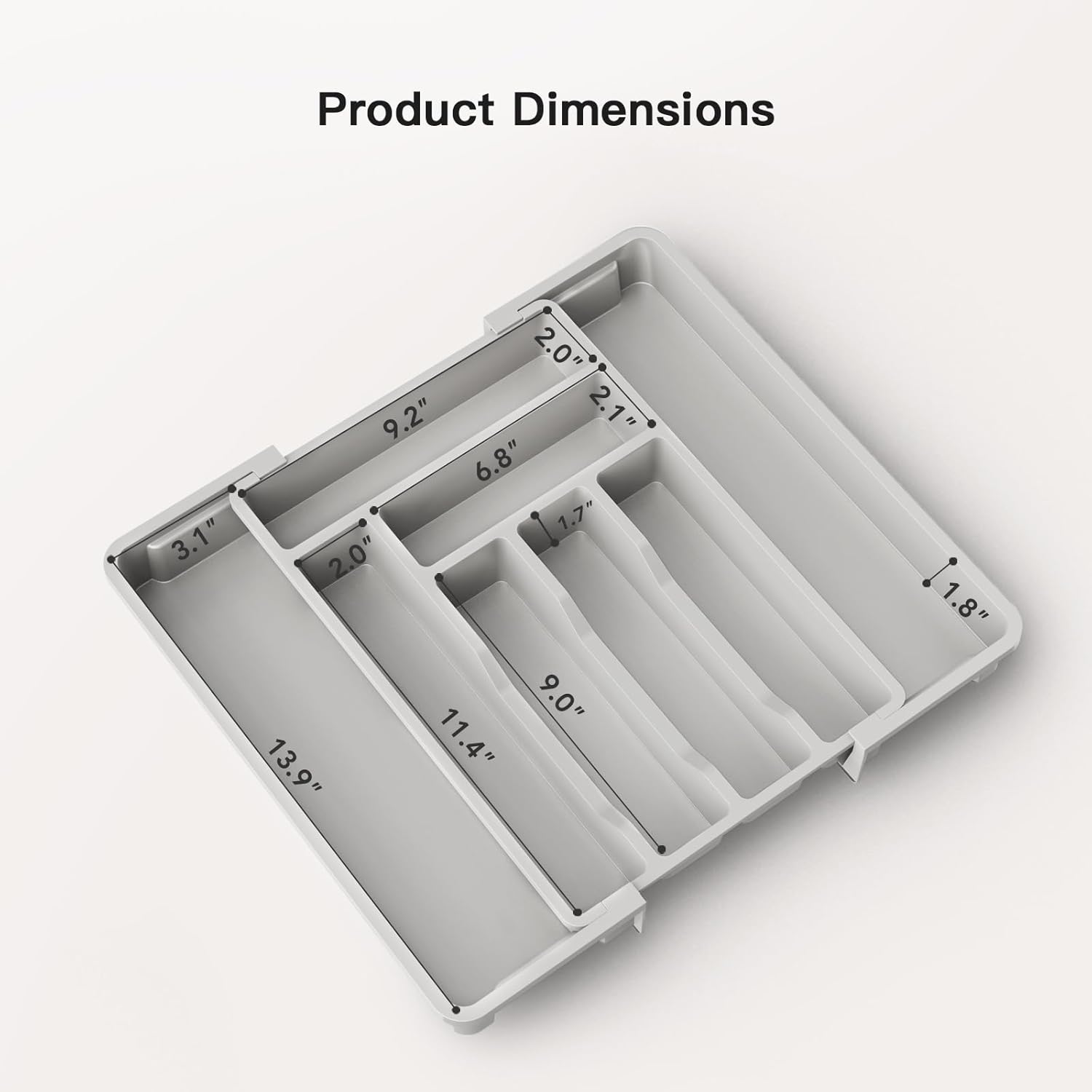 Expandable Silverware Drawer Organizer, Adjustable Utensil Tray For Kitchen - Picture 16 of 21