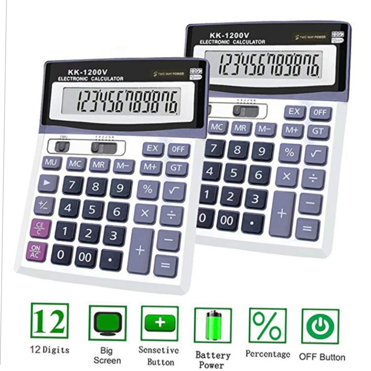 DOITOOL 2 Piezas Computadora Solar energía Solar calculadora