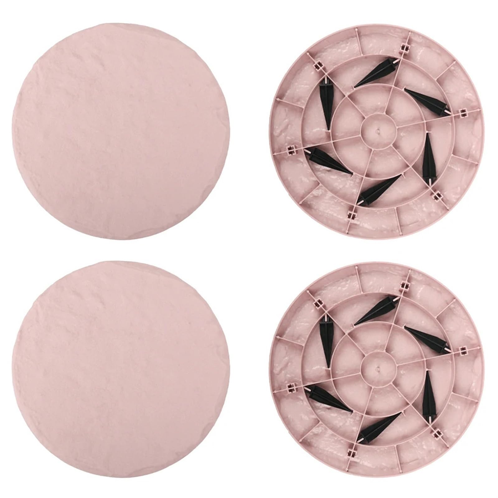 Lnxlanxx One Color Garden Stepping Stones 4Pcs Garden Stepping Stones Resin Paver Step Stones Pathway Stepping Stones For Outdoor Garden Walkway For Yard Lawn Patio Pathway Walk Way For Outdoor Gardens(4Pcs Circular)