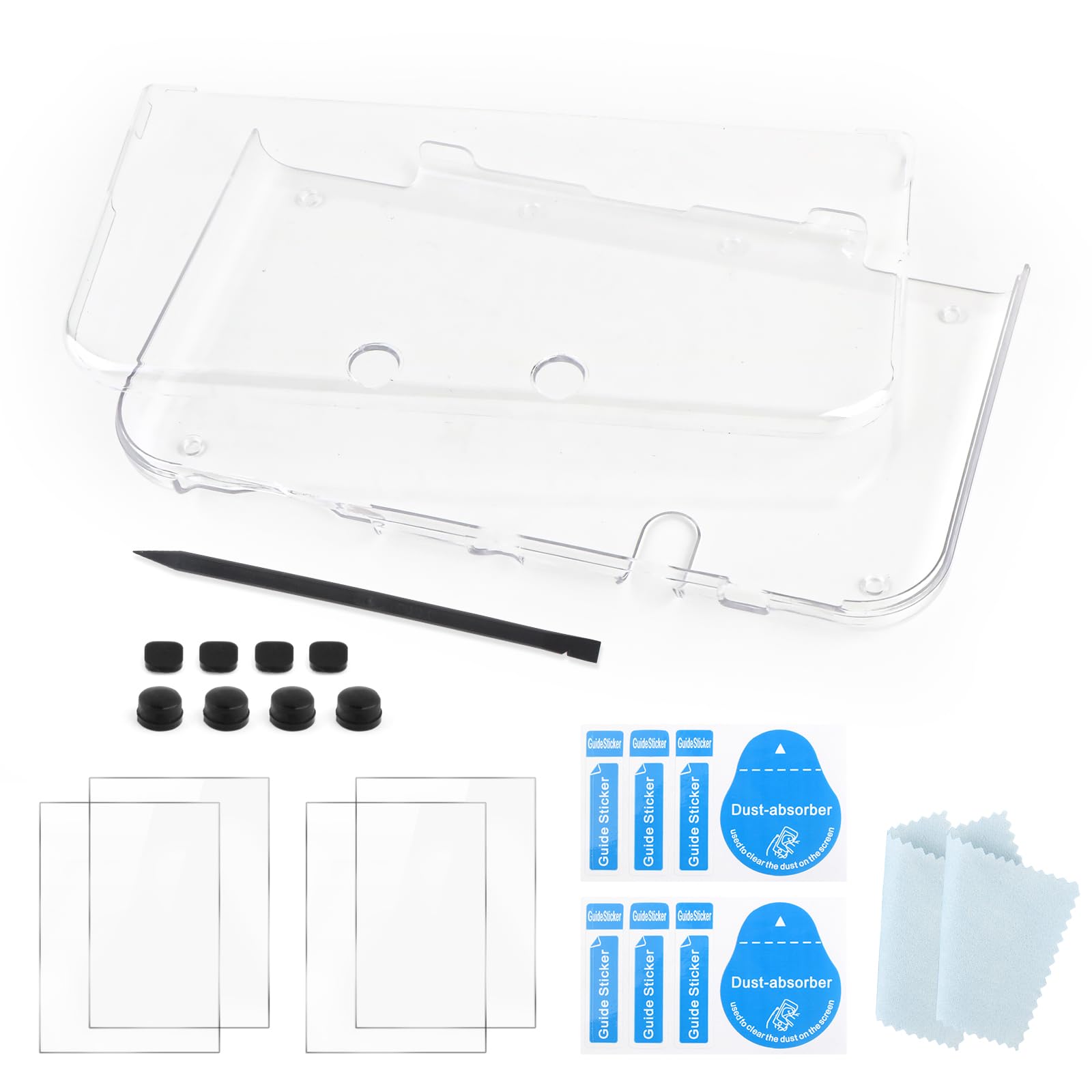 RongZy Funda Protectora para Nintendo New 3DS XL/LL Transparente Carcasa Claro Cristal Duro Caso Cubierta Shell para Nintendo New 3DS XL/LL Juegos Accesorios