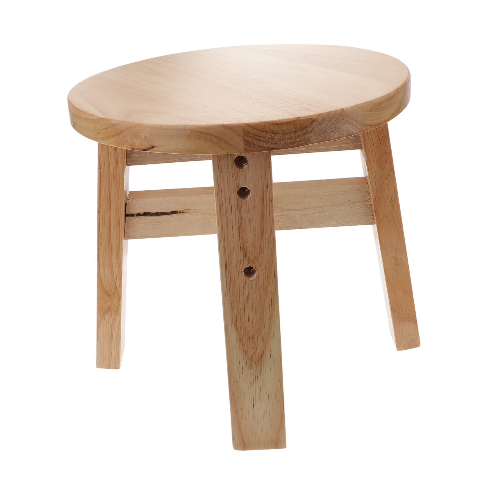 Unomor Solid Wood Low Stool Simple Wood Stool for Boys and Girls Shoes Changing Non-Skid Chair Easy Clean Random Style