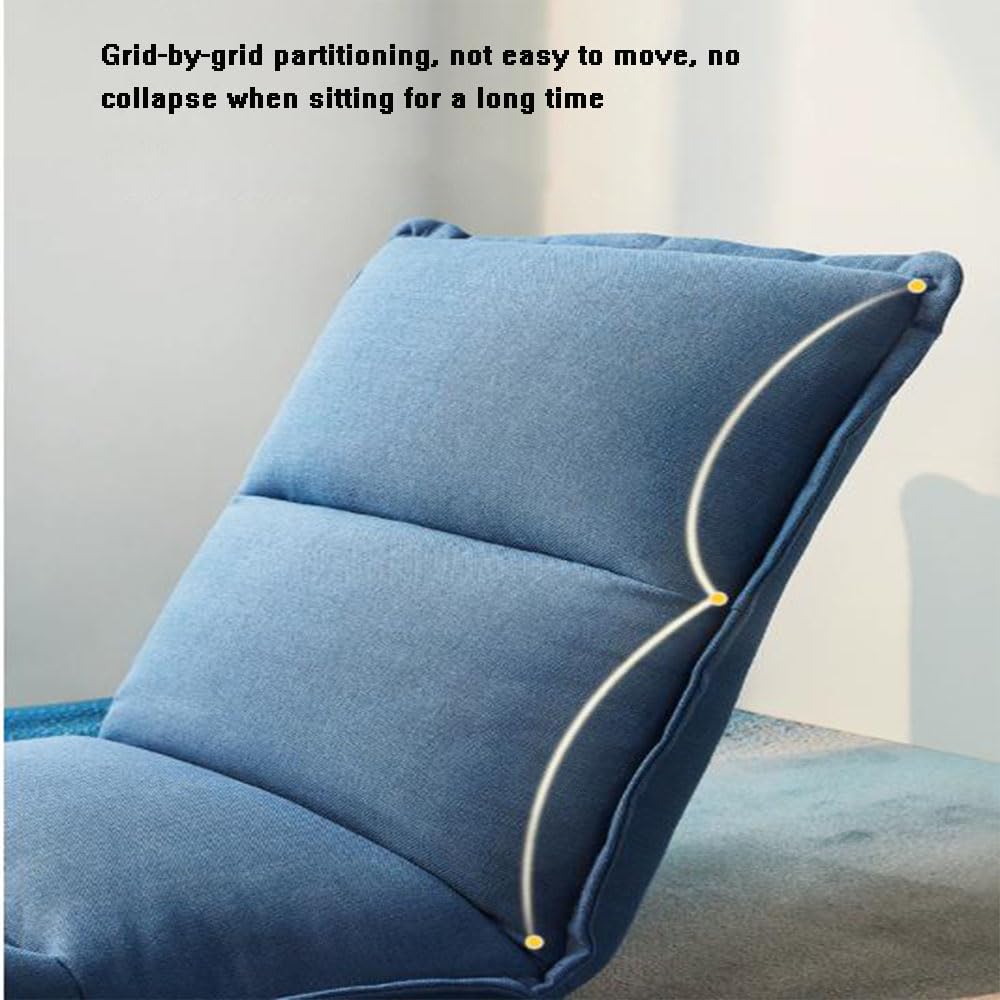 Szezlong kryty, pojedyncza sofa, bawełniane i lniane krzesło podłogowe z podparciem pleców dmuchana sofa balkon rozkładany fotel sofa wypoczynkowa (Yellow 100 * 51cm)