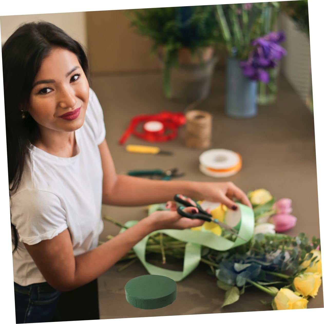 ARTIBETTER 2sets 6pcs Wedding Floral Mud Flower Arrangement Tools Floral Accessory for Fresh Artificial Flowers 6pcs*2