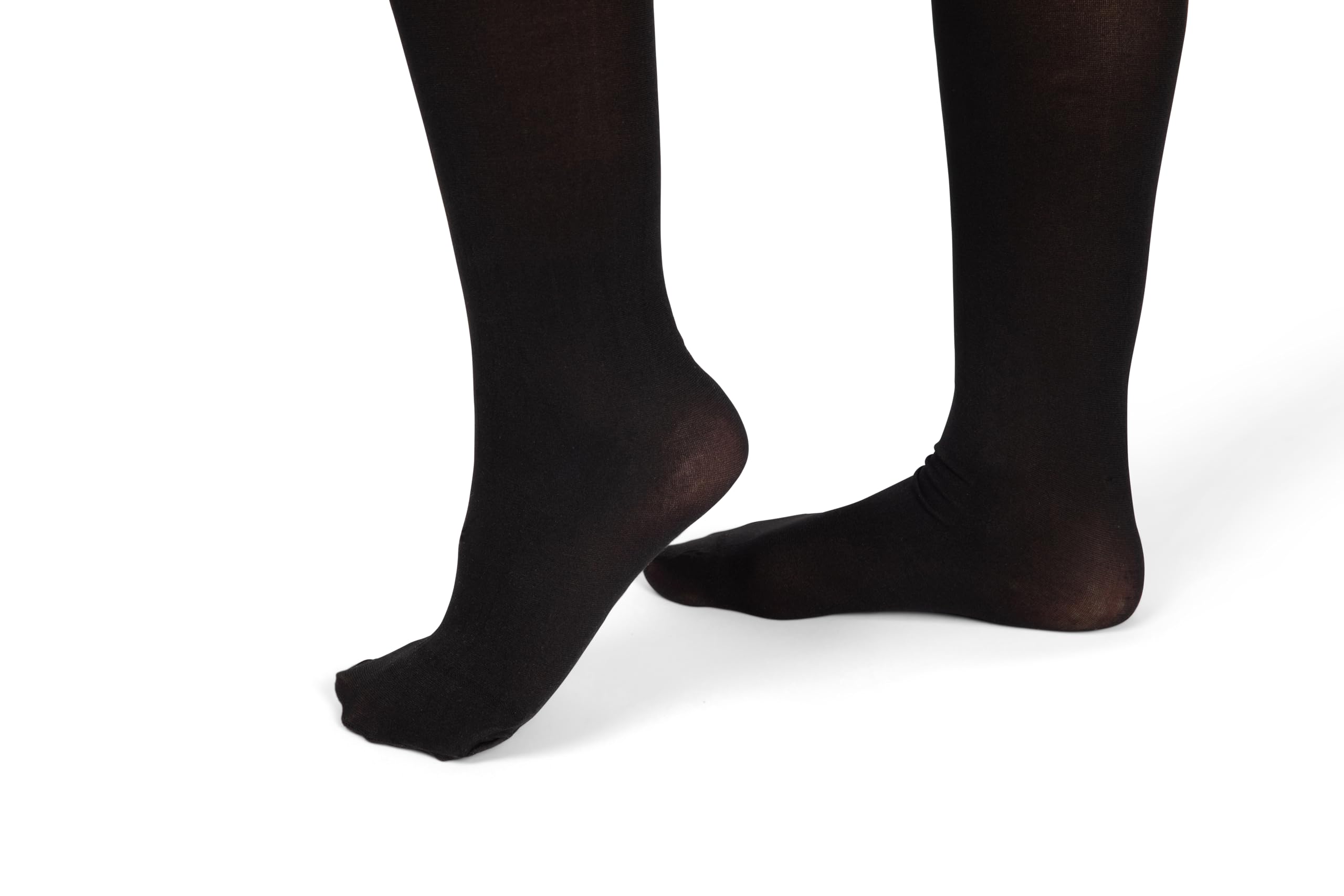 Winterlace Calcetines para pantalones de mujer, 6 pares de calcetines sedosos hasta la rodilla, de nailon, opacos y elásticos, Negro -, Talla única