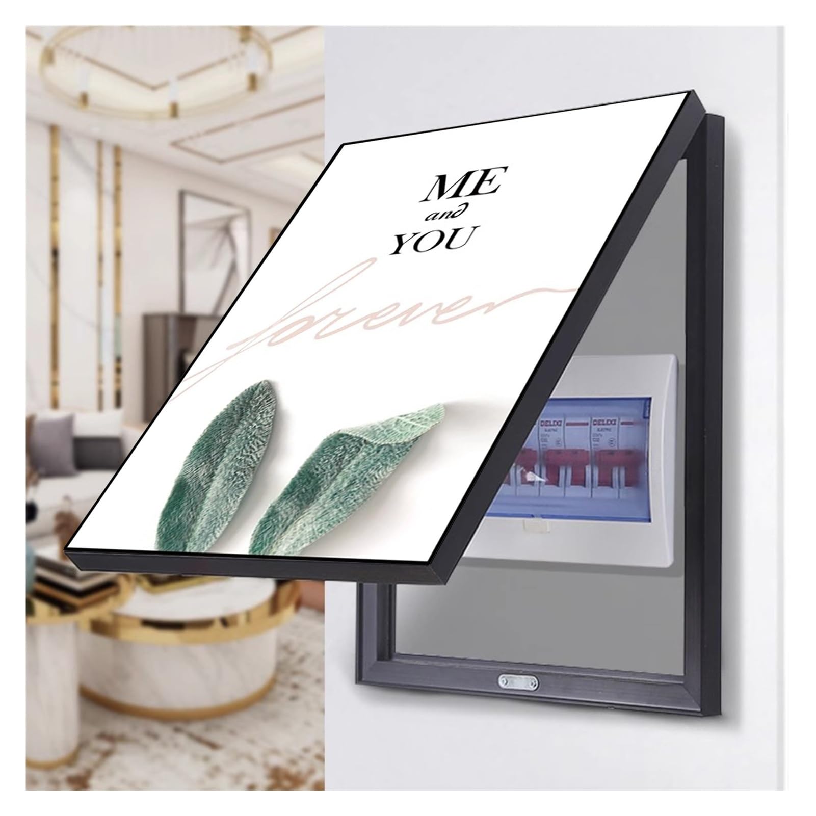 Copri Quadro Elettrico Decorativo Coperchio Decorativo della Scatola dei Contatori Pittura Decorativa della Scatola di Distribuzione Contatore Flip(C,50 x 70 cm/19.6inx27.5in)
