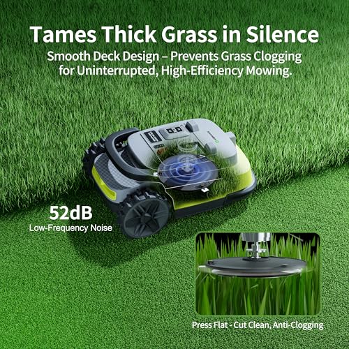 Image of Robot Lawn Mower, RTK+AI Vision Robot Mower for Accurate Navigation & Obstacle Avoidance, No Perimeter Wire, Smart APP Control, Automatic Grass Cutting for Large Lawns, 55% Slopes, 52dB Quiet