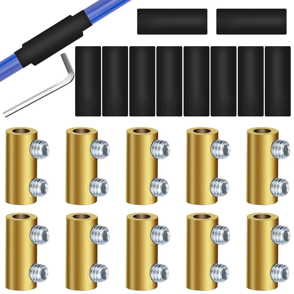Serplex® 10Pcs Wire Connectors with 10Pcs Heat Shrink Tubes, Screws and Wrench 6 AWG Splicing Quick Wiring Terminal 80 Amp Circuit Connecto