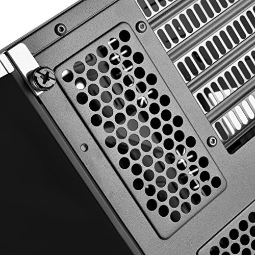 SilverStone SST-LD01B Lucid Mini Tower Micro ATX Custodia per computer, alta prestazione del flusso d'aria silenzioso, 3x vetro temperato