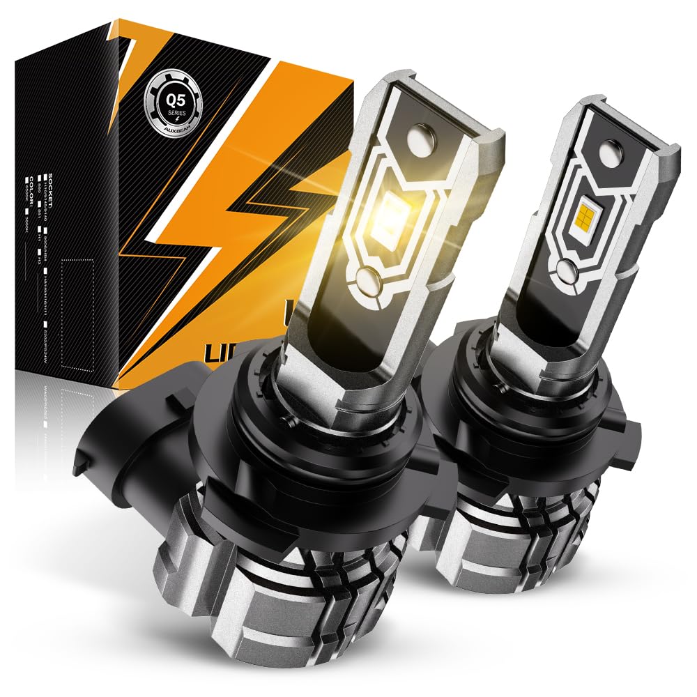 Auxbeam 9006 Fog Lights, 10000LM 400% Brighter 9006 Fog Light, Yellow Strong Penetrating Light, Super Bright Plug and Play