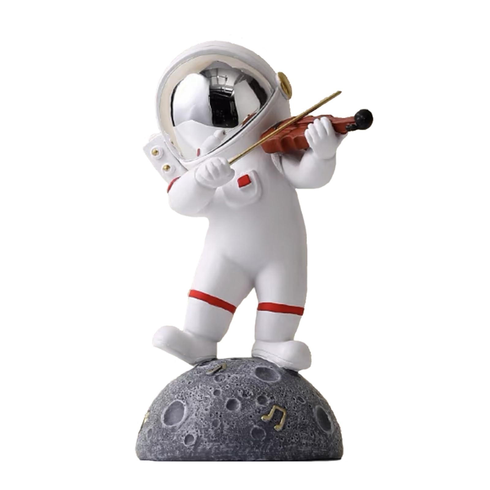 Waowumar Astronaut Statue Spaceman Sculpture Silver Figurine Ornament Desktop Accessories Bookshelf Decor Polyresin Art Gifts