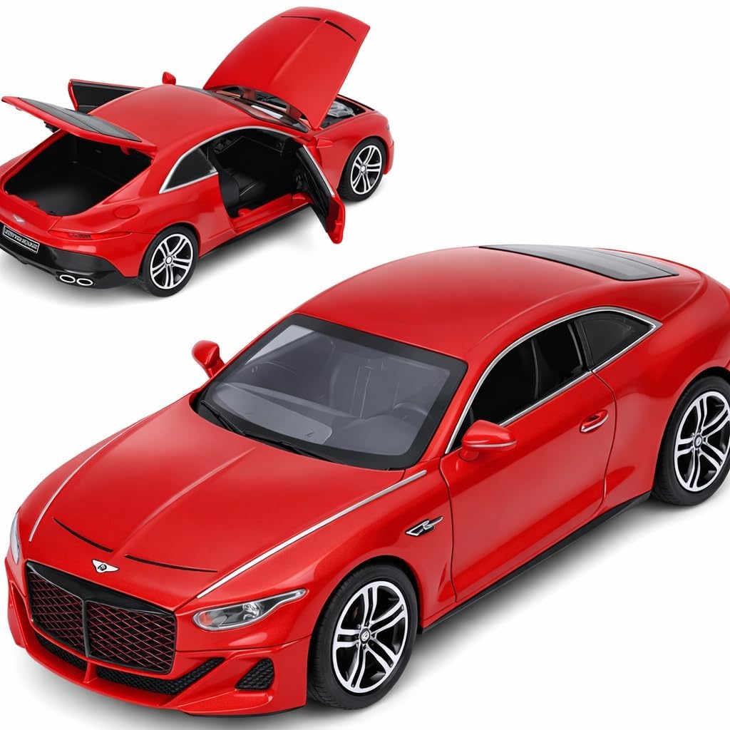 Bentley Continental Mulliner 1:32 Scale Model Car Exclusive Alloy Metal Pull Back Die-cast Diecast Metal Pullback Toy Openable Doors & Light Music Best Gifts Kids【Colors as Per Stock 】-image-6