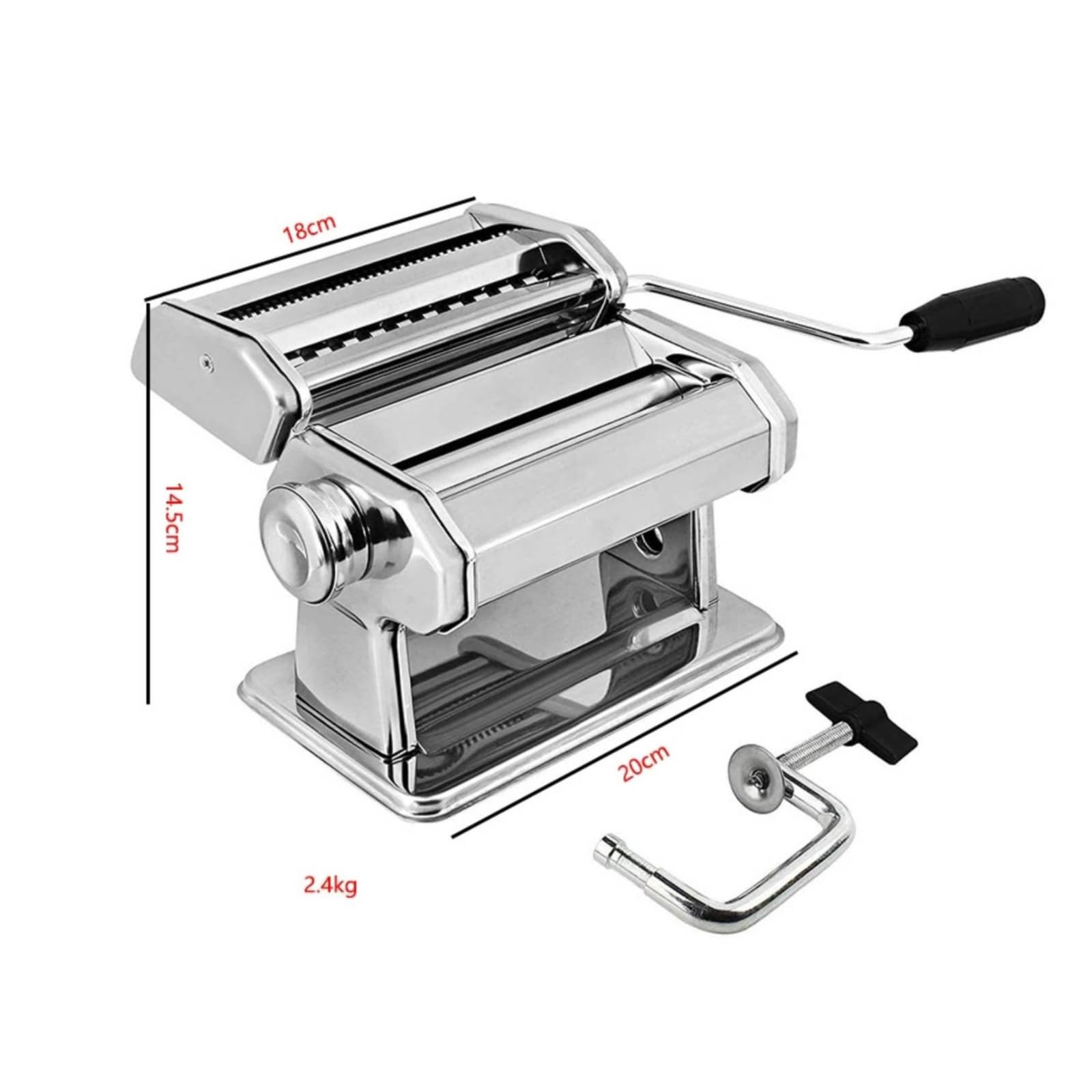 Laminadora Pasta Manual Compacta, Mango Naranja