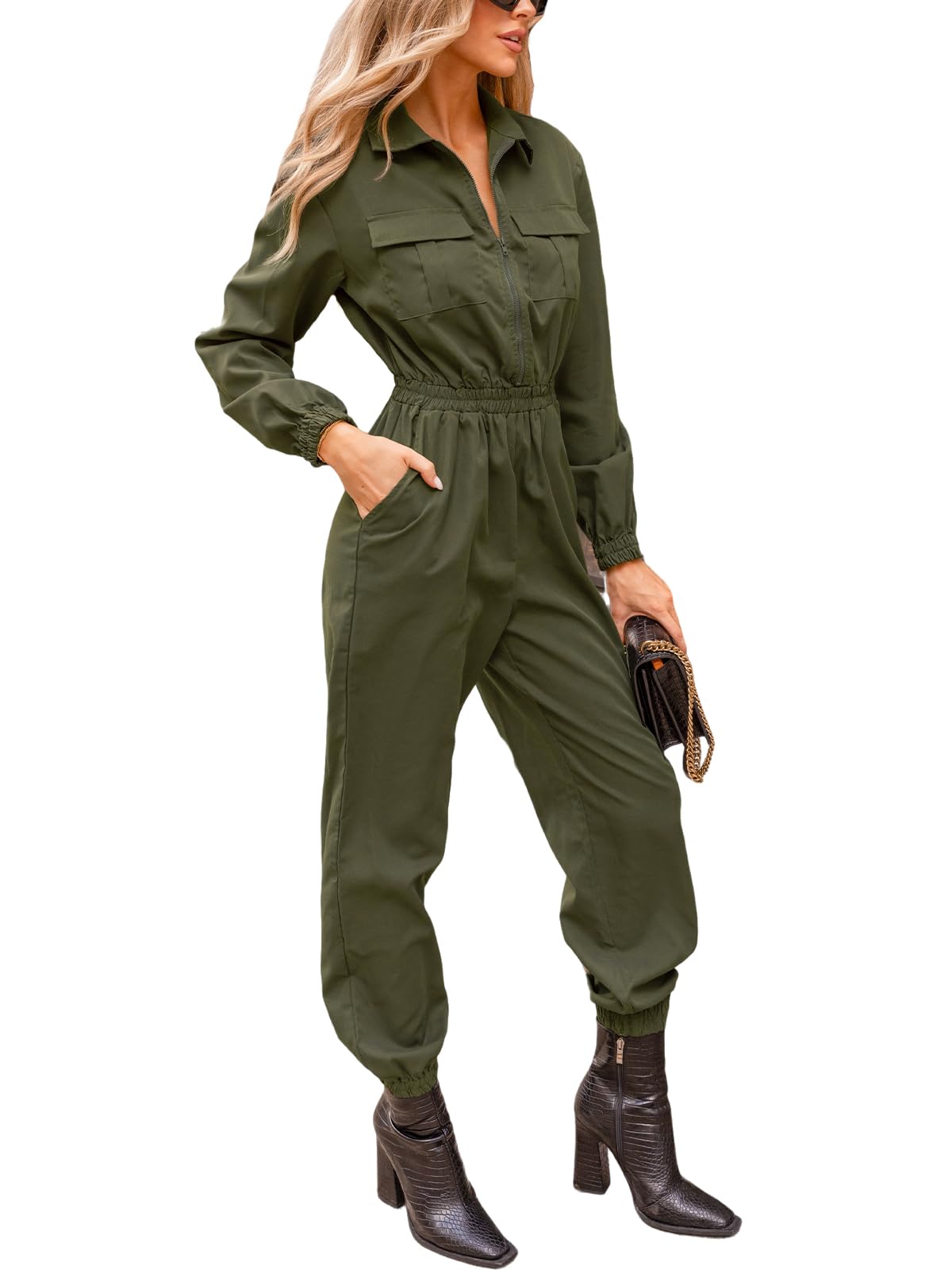 Casual Long Sleeve Maxi Romper Womens Rompers Sodopo Women's