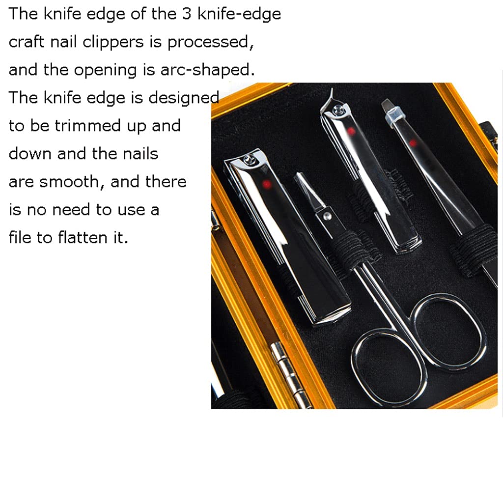 Professionale Nail Clippers Kit Strumenti Kit Pedicure Bianco 5pc Manicure Acciaio Inossidabile Professionale Set for Bambini for Bambini Sicuro (Color : Gold)