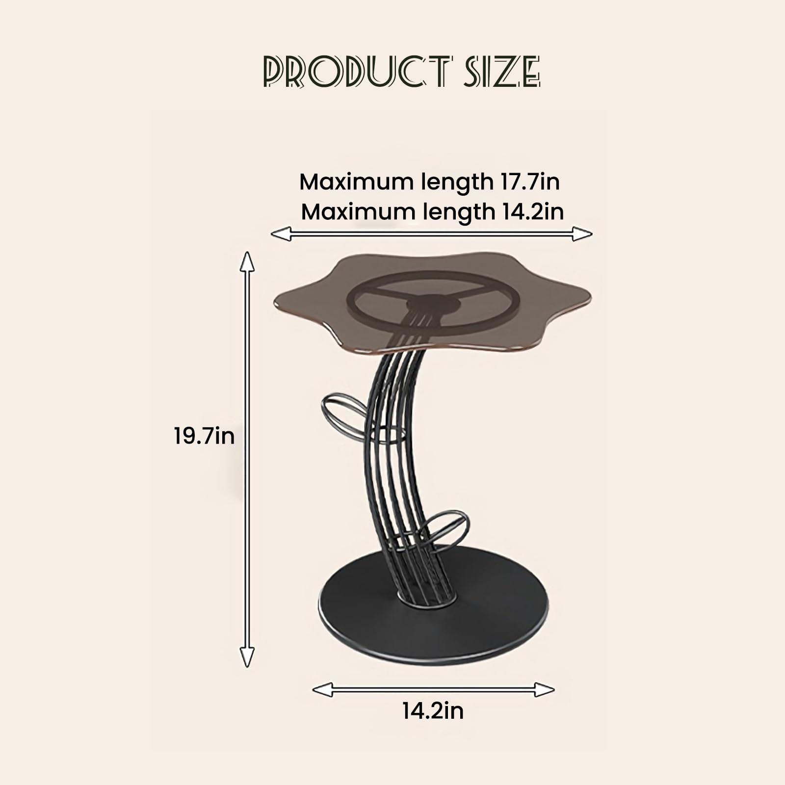 Mesa Auxiliar para Aperitivos, mesitas de Noche, mesita de Noche, Mesa Auxiliar, Bandeja de Desayuno para Comer, para sofá, Cama, Silla, Sala de Estar, Dormitorio, se desliza Debajo del sofá